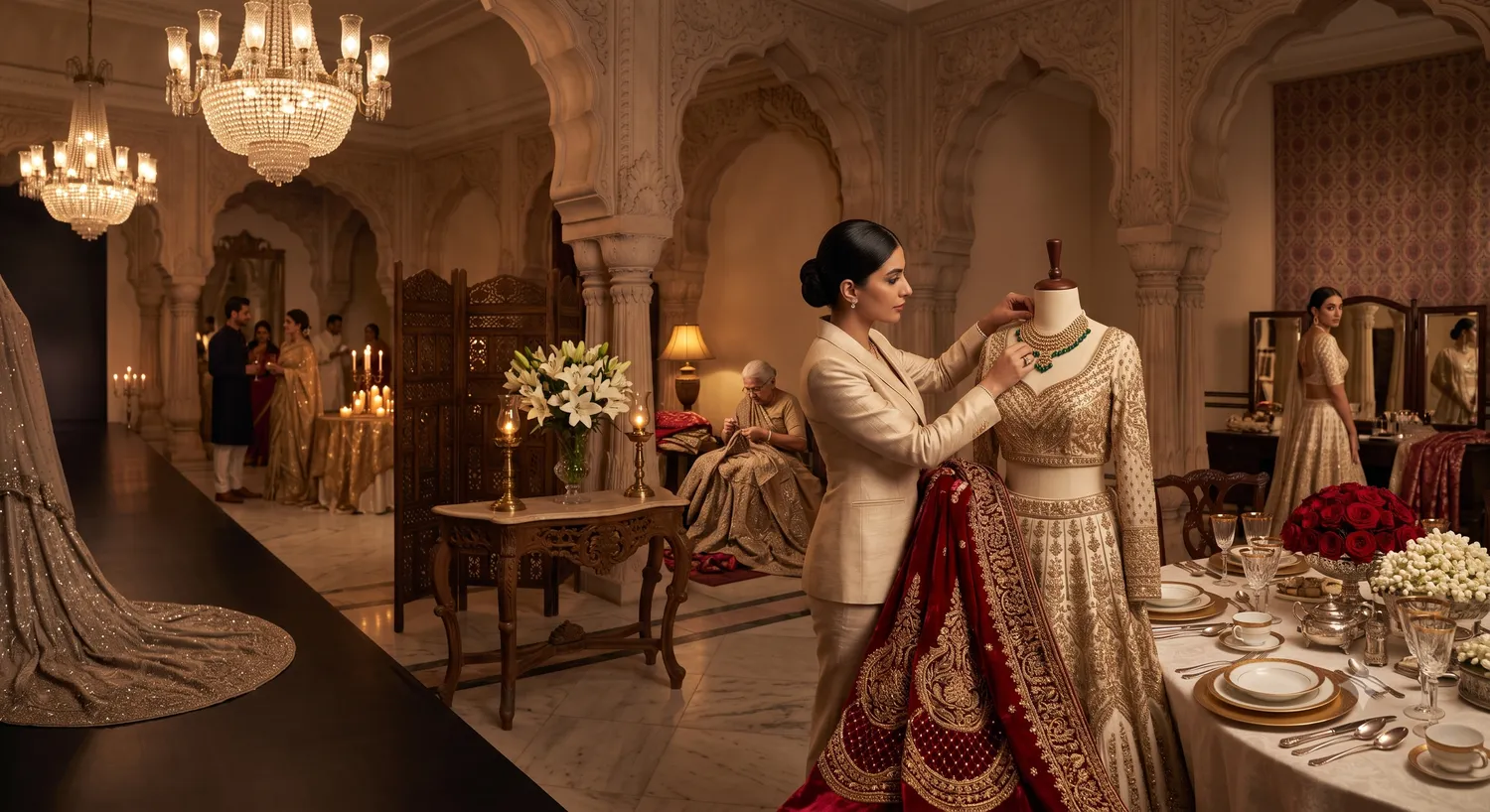 Visual concept of a private couture consultation