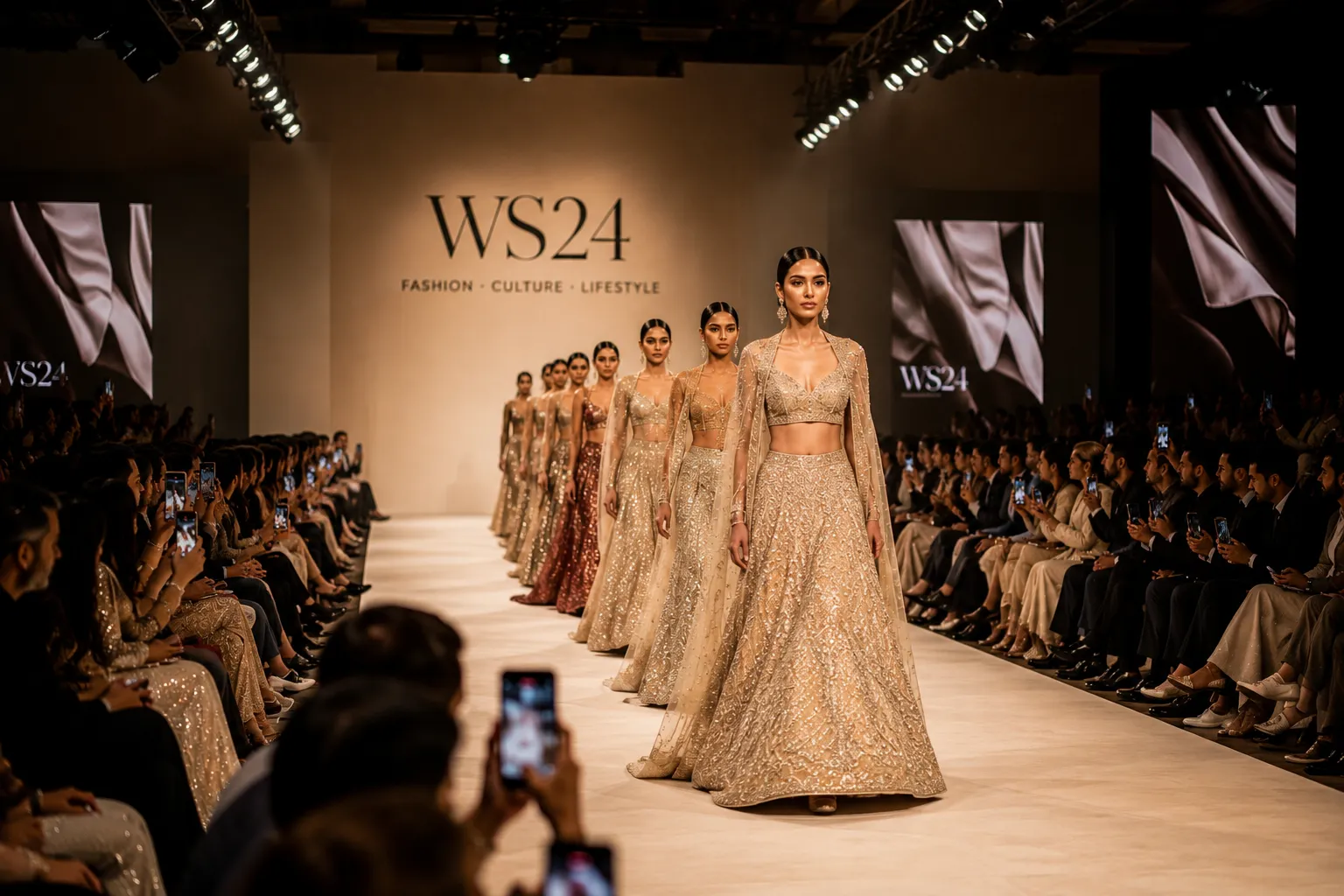 Visual concept of a WS24 runway finale